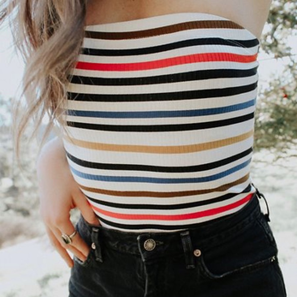 Urban Outfitters Striped Tube Top, Bodysuit